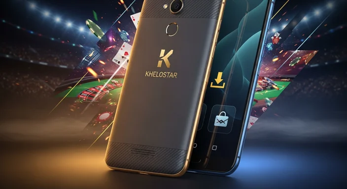 Android phone downloading an APK file safely with a shield icon concept